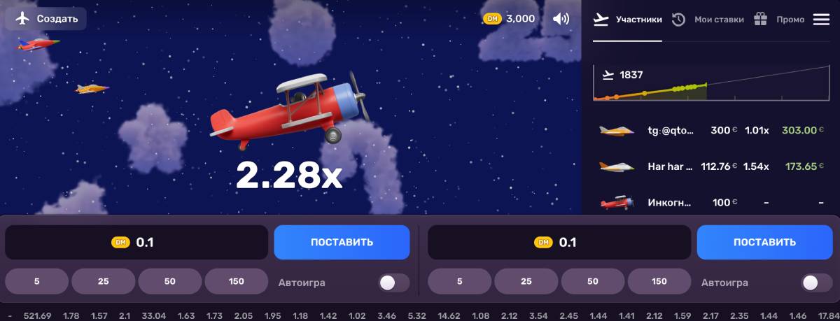 Jouer en ligne au crash game Aviatrix chez Kent Casino